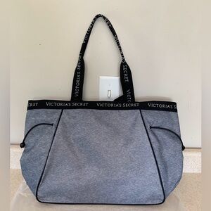 NWT Victoria’s Secret Black & Gray Tote Bag